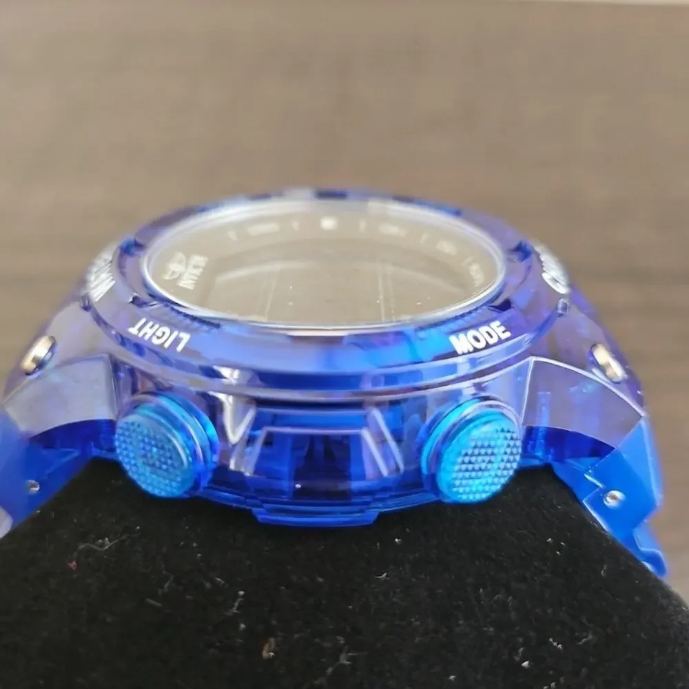 Mens Watch Invicta Racing Chrono Digital Dial Blue Case Strap 49048